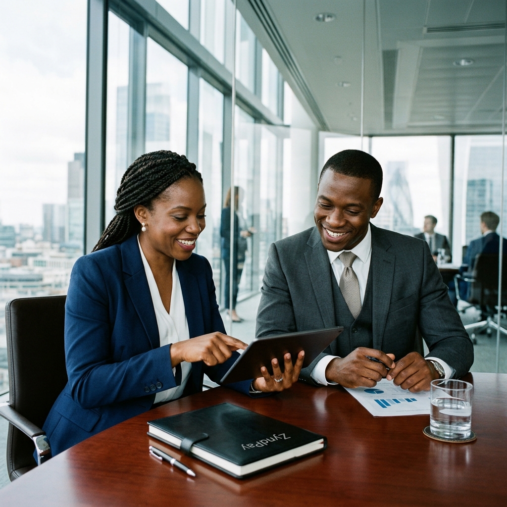 Business partners collaborating